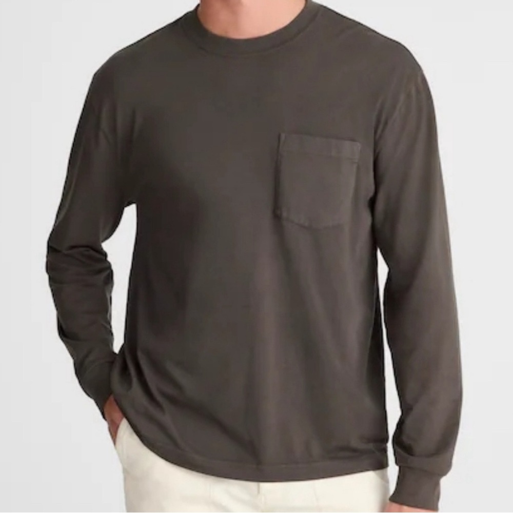 Madewell The Long-Sleeve Vintage Pocket Tee Black Size Small NEW w/ Tag